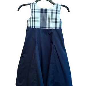 Gymboree White and Blue Sleeveless A-line Dress